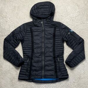 Kuhl Women's Spyfire Hoody Black Quilted Ski Jacket Size XS